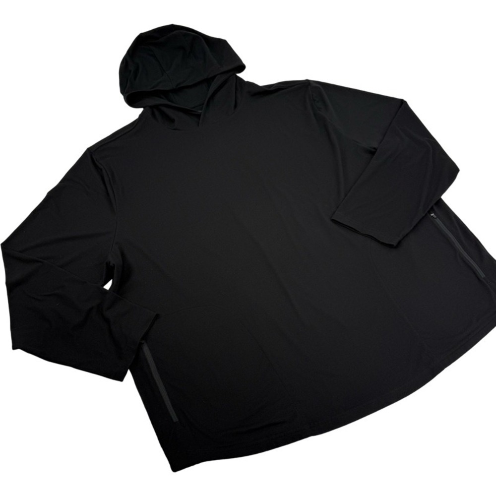 FRESH CLEAN THREADS 3XL Black Tech Pullover Hoodie Zipper Pockets Activewear - Picture 9 of 10